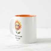 主の花でキリスト教の聖なる書物、 経典 ツートーンマグカップ (正面左)