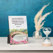 主の諺に信頼する聖書の聖句の署名5x7 フォトプラーク (側面)