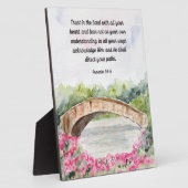 主の諺に信頼する聖書の聖句の署名8x10 フォトプラーク (側面)