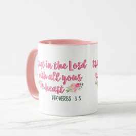 主の諺に信頼//聖書の聖句 マグカップ