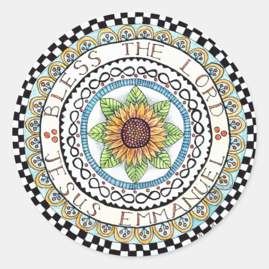 主の賛美ラウンド ラウンドシール (正面)