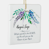 主の賛美歌の37:4の歓喜あなた自身、花柄 セラミックオーナメント (右)