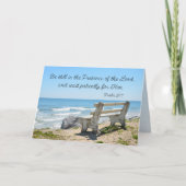 主の賛美歌の37:7の前にまだあって下さい サンキューカード (正面)