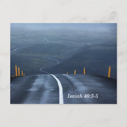 「主の道は、荒野に備えよ。 岩場に、主の道をまっすぐにせよ。 4 すべての谷は満たされ、 すべての山 ポストカード (裏面)