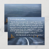 「主の道は、荒野に備えよ。砂漠に、神の道をまっすぐにせよ。 4 すべての谷は満たされ、あらゆる山と小 ポストカード (正面/裏面)