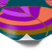 主の魚に信頼する紫の葉緑のオレンジ ポスター (コーナー)