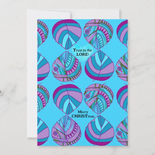 主の魚のアクア離れククリスマスを信頼 シーズンカード (正面)