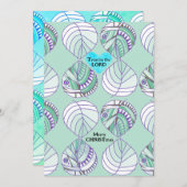 主の魚の海のクリスマス葉を信じて シーズンカード (正面/裏面)