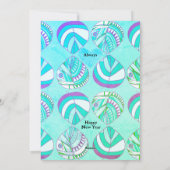 主の魚を信じて紫の空の葉クリスマス シーズンカード (裏面)