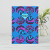 主の魚を信じて紫の離れブルークリスマス シーズンカード (スタンド正面)