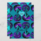 主の魚を信頼する紫の葉ティール（緑がかった色）クリスマス シーズンカード (正面/裏面)