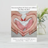 主の~の妊娠の発表からのギフト 案内状 (スタンド正面)