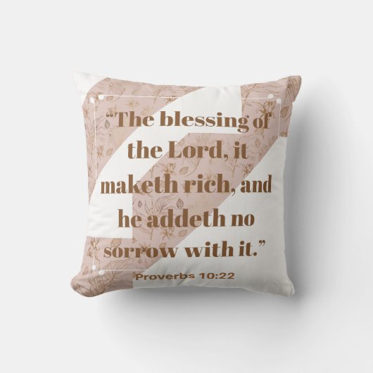 主のBible Verse Pillow天恵 クッション (正面)