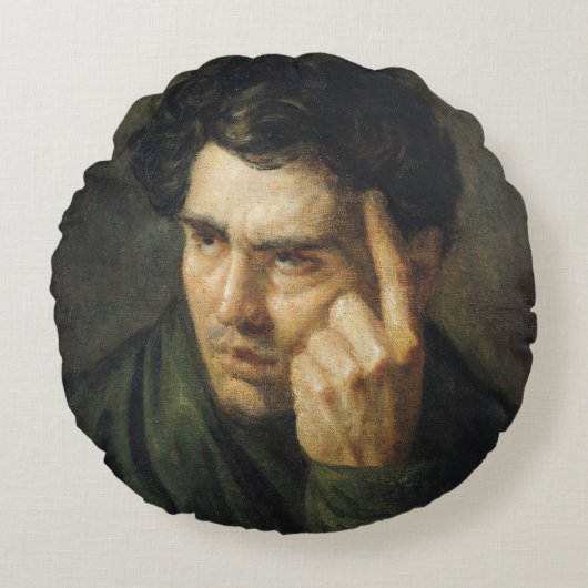 主のByronポートレート ラウンドクッション (正面)