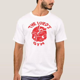 主のGym -ロゴのデザインの赤 Tシャツ