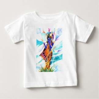 主のKrishnaハンドメイドの抽象的な絵画 ベビーTシャツ
