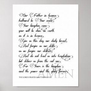主のPrayer Print ポスター