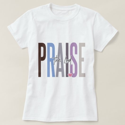 主のTシャツ感動的のデザインをたたえる Tシャツ (デザイン正面)