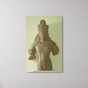 主のVishnu、マトゥラ(赤い砂岩)姿 キャンバスプリント