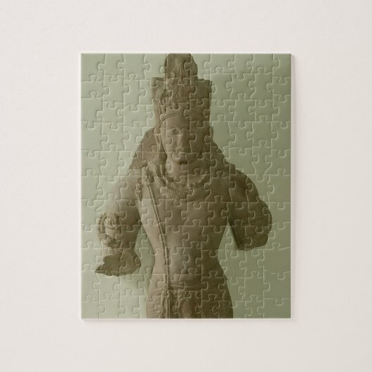 主のVishnu、マトゥラ(赤い砂岩)姿 ジグソーパズル (縦)