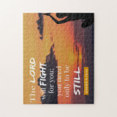 主はあなたのために戦う – 出エジプト14:14 ジグソーパズル (縦)