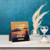 主はあなたのために戦う – 出エジプト14:14 フォトプラーク (インサイチュ)