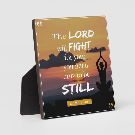 主はあなたのために戦う – 出エジプト14:14 フォトプラーク (正面)