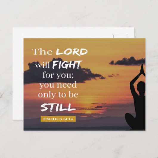 主はあなたのために戦う – 出エジプト14:14 ポストカード (正面/裏面)