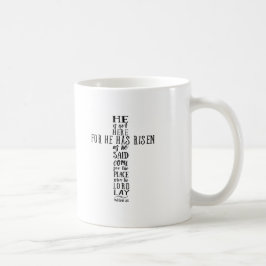 主はここにおられません。主は言われたとおりに復活されました コーヒーマグカップ