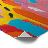 主はっきりした色抽象芸術 ポスター (角)