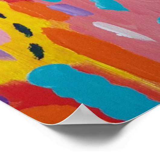 主はっきりした色抽象芸術 ポスター (角)