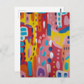 主はっきりした色抽象芸術 ポストカード (正面/裏面)