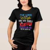 主はわが力、わが盾 信頼する トライブレンドTシャツ (正面)