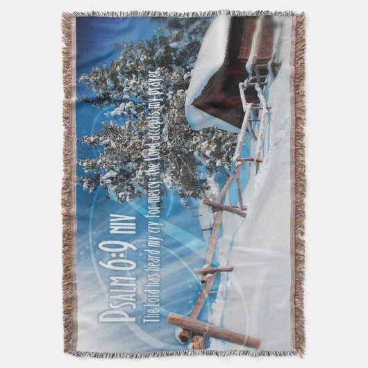 主はわたしの祈りの言葉を受け入れる スローブランケット (正面縦)