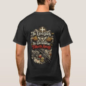 主は与え政府は奪う Tシャツ (裏面)