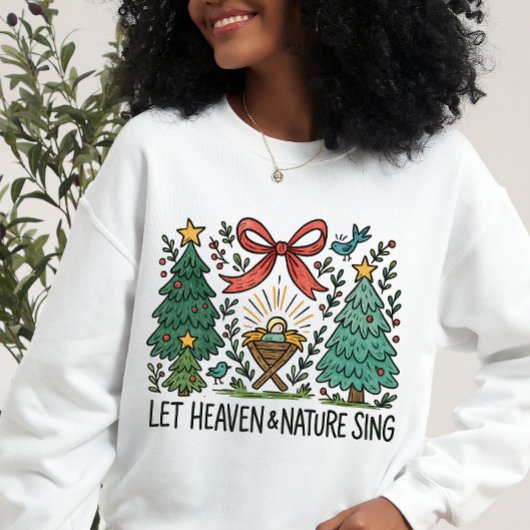 主は天から降りて来た クリスマスの誕生 スウェットシャツ