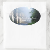 主は常にあなたを導く 楕円形シール (バッグ)