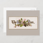 主は復活されたヴィンテージ聖書タイポグラフィ ポストカード (正面/裏面)