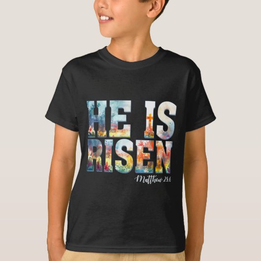 主は復活された ブギ イースター キリスト教 イエス・キリスト Tシャツ (正面)
