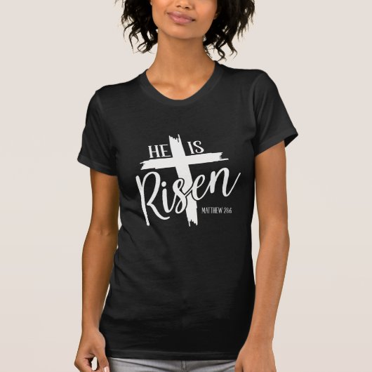 主は復活された レディースTシャツ Tシャツ (正面)
