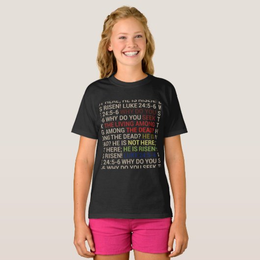 主は復活されました Tシャツ (正面フル)