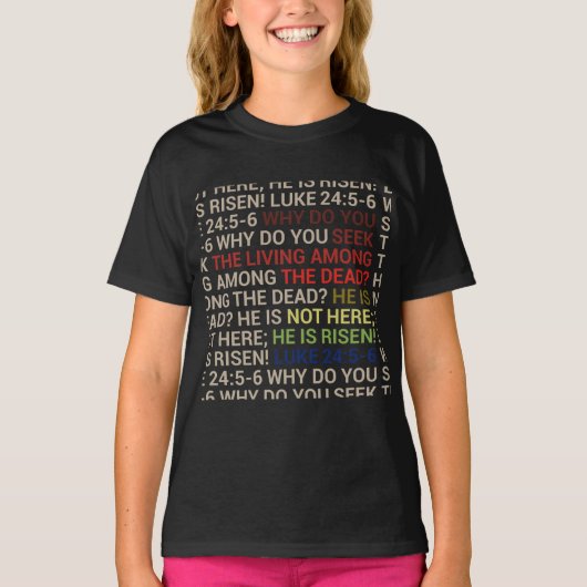 主は復活されました Tシャツ (正面)