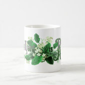 "主は復活した"ヴィンテージイースターアートグリーン コーヒーマグカップ (中央)