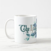 "主は復活した"ヴィンテージイースターアート光ティール（緑がかった色） コーヒーマグカップ (左)