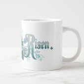 "主は復活した"ヴィンテージイースターアート光ティール（緑がかった色） ジャンボコーヒーマグカップ (右)