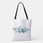 "主は復活した"ヴィンテージイースターアート光ティール（緑がかった色） トートバッグ (裏面)