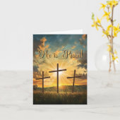 主は復活した！（夜明けが訪れ、墓は…） カード (黄色い花)