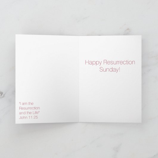 「主は復活なされた!」 復活の日曜日 カード (内部)
