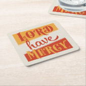 主は慈悲を有す スクエアペーパーコースター (アングル)