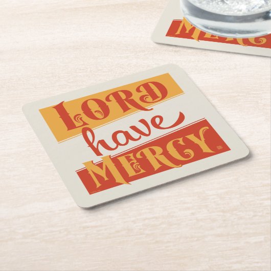 主は慈悲を有す スクエアペーパーコースター (アングル)